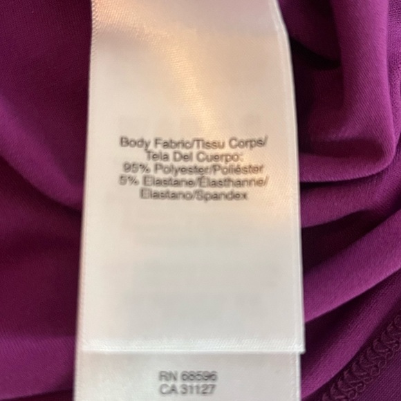 DKNY Elegant Violet Drape Neck Blouse women’s size medium - Picture 2 of 13